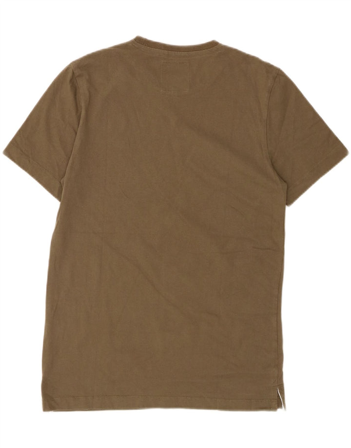 CREW CLOTHING Mens T-Shirt Top Medium Khaki Cotton Vintage Crew Clothing and Second-Hand Crew Clothing from Messina Hembry 