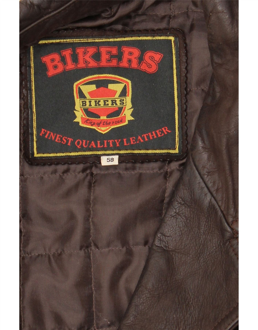 BIKERS Giacca blazer in pelle da uomo a 4 bottoni IT 58 4XL Pelle marrone