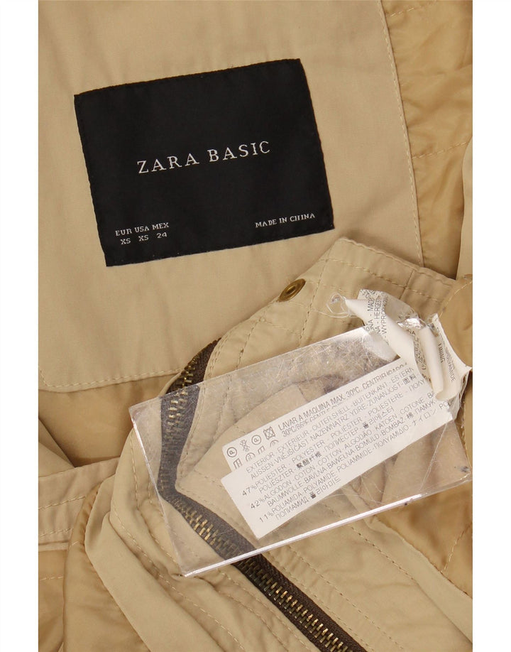 Giacca Parka con cappuccio da donna Zara UK 6 XS Poliestere beige