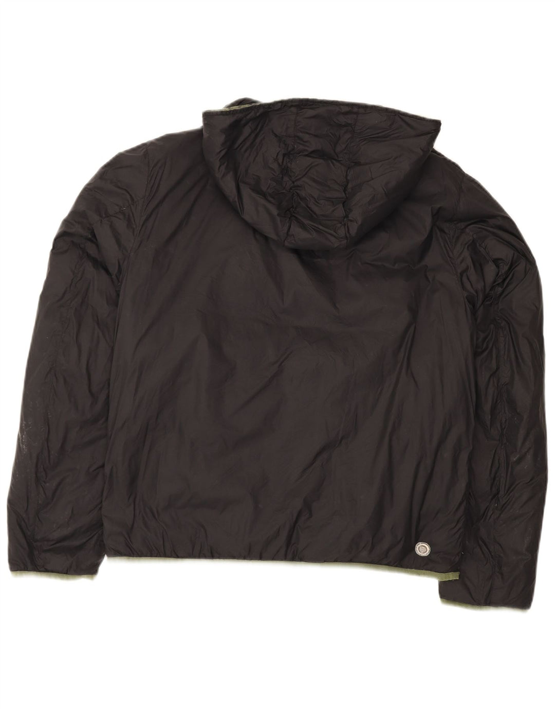 COLMAR Womens Hooded Padded Reversible Jacket IT 48 XL Green Houndstooth