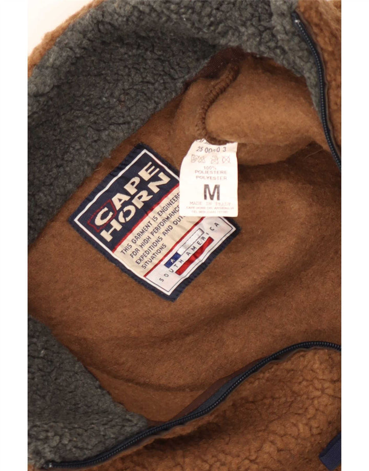Maglione in pile da uomo con zip e collo Cape Horn, colore blu navy medio
