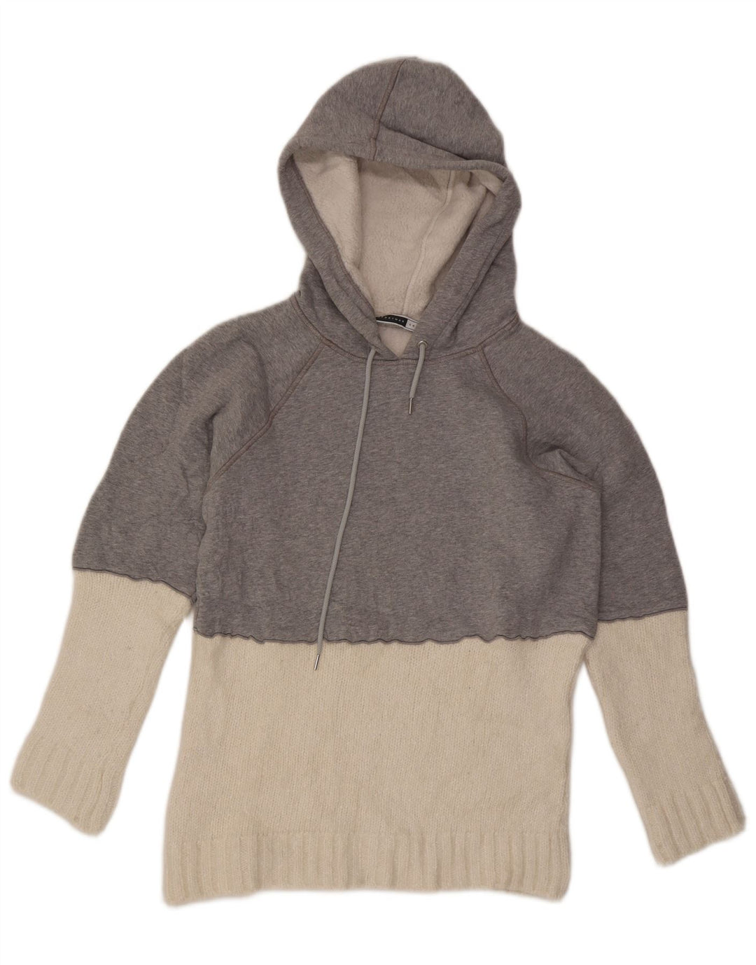 Felpa con cappuccio da donna Sportmax UK 14 Colorblock grigio medio