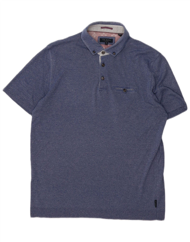 Polo da uomo Ted Baker taglia 5 XL in cotone blu