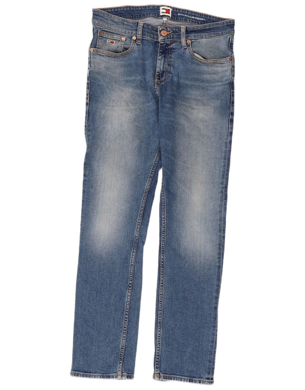 TOMMY HILFIGER Jeans dritti regolari Ryan da uomo W28 L30 Blu