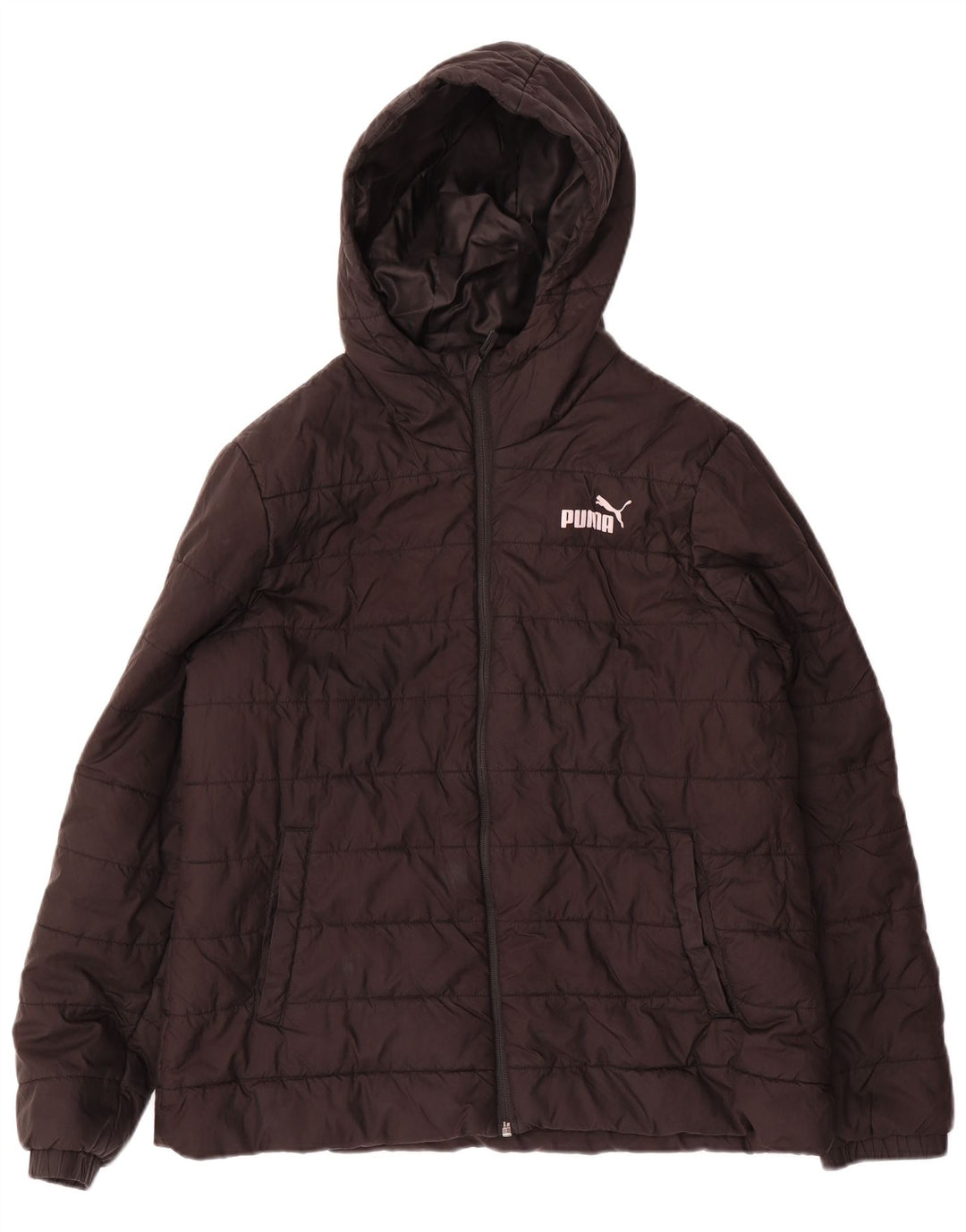 Giacca imbottita con cappuccio da donna Puma UK 16 grande poliestere nero