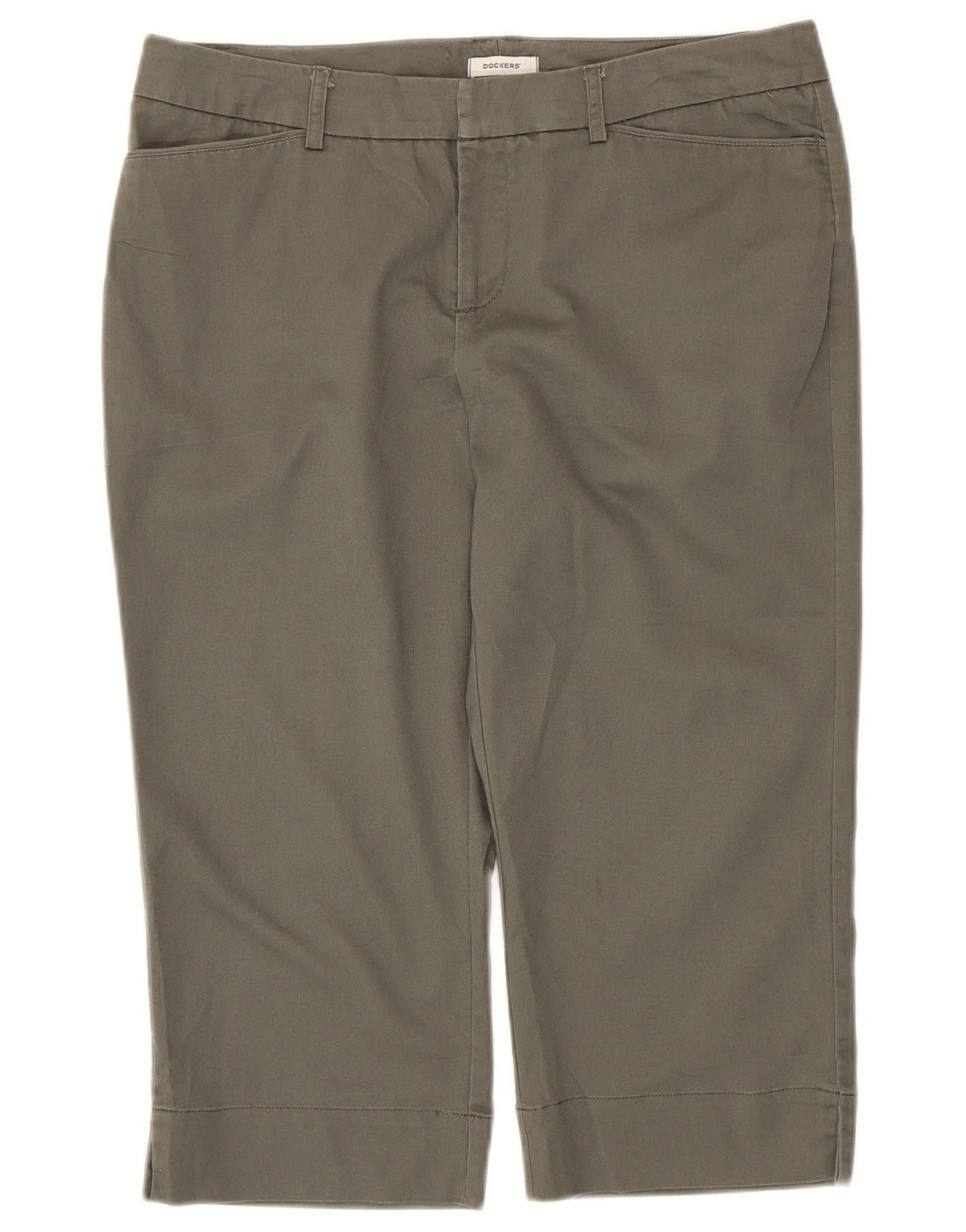 Pantaloni Capri da donna Dockers US 10 Large W34 L20 Cotone grigio