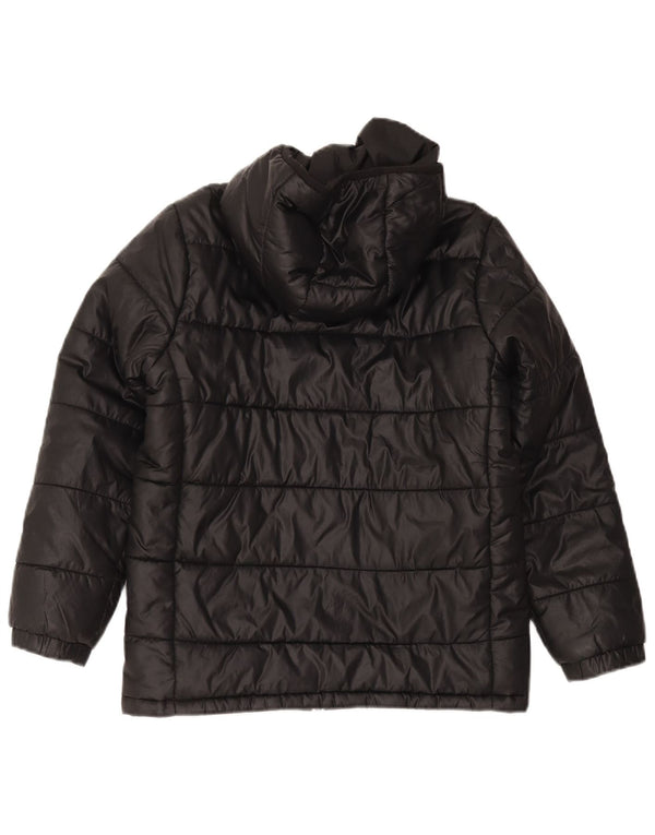 Giacca imbottita con cappuccio Adidas da ragazzo 11-12 anni in poliestere nero
