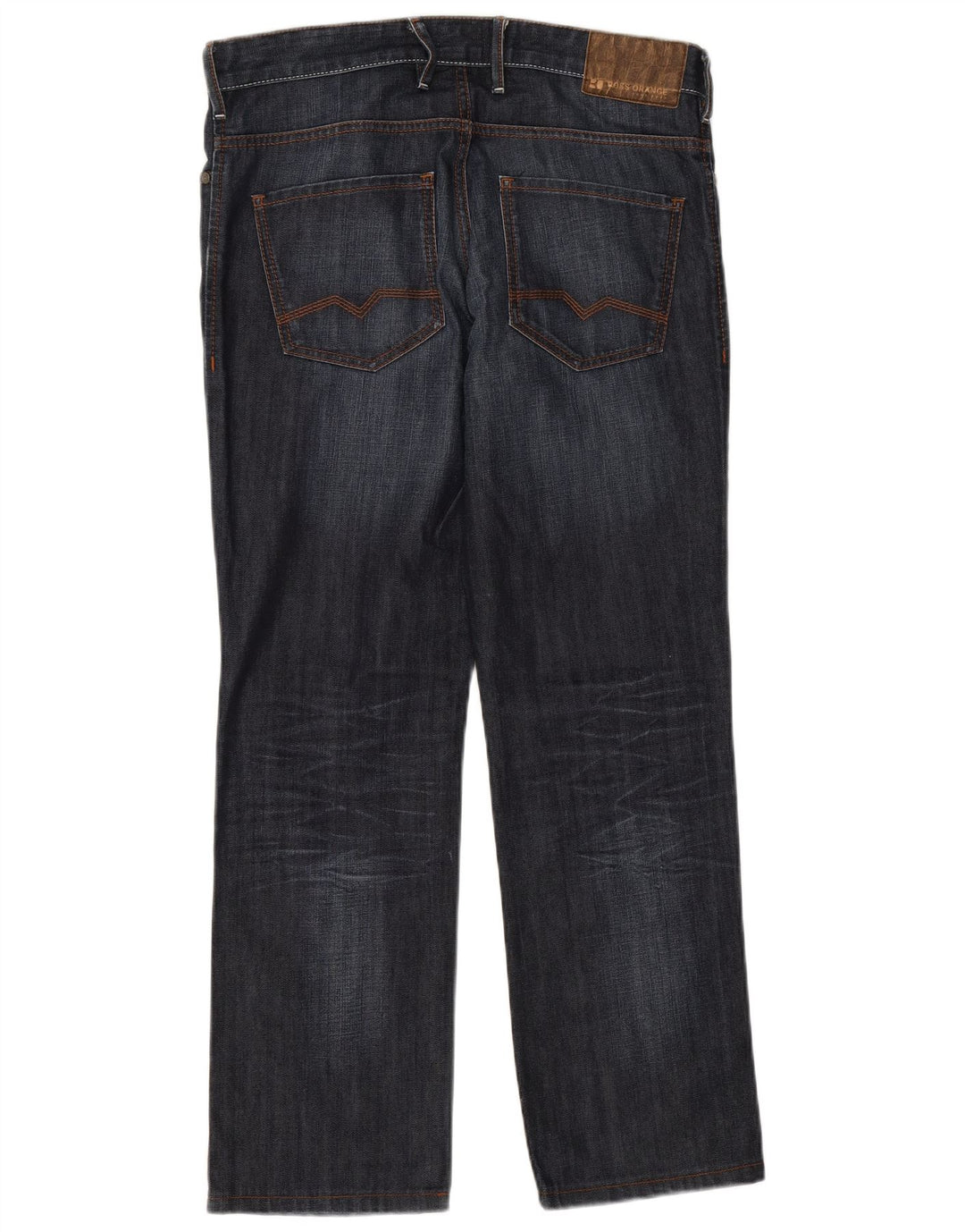 Jeans dritti da uomo Hugo Boss W32 L29 cotone blu navy