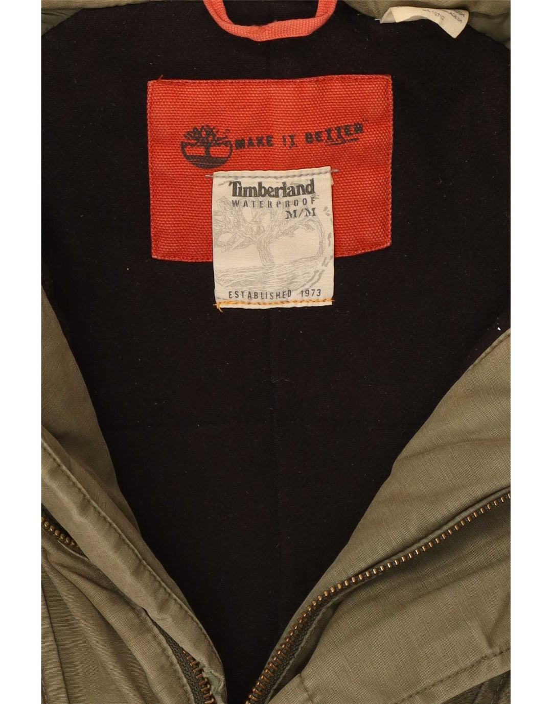 Giacca parka con cappuccio da uomo Timberland UK 38 medio kaki