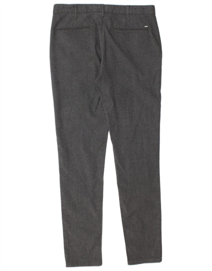 Pantaloni chino slim da uomo Zara EU 40 medio W31 L30 poliestere grigio