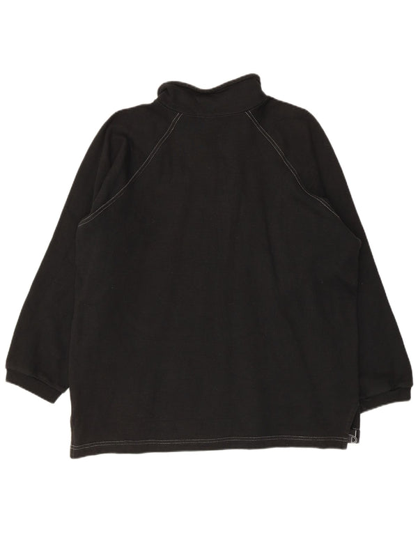 Felpa Champion da uomo con grafica con zip e collo, maglione, cotone nero medio