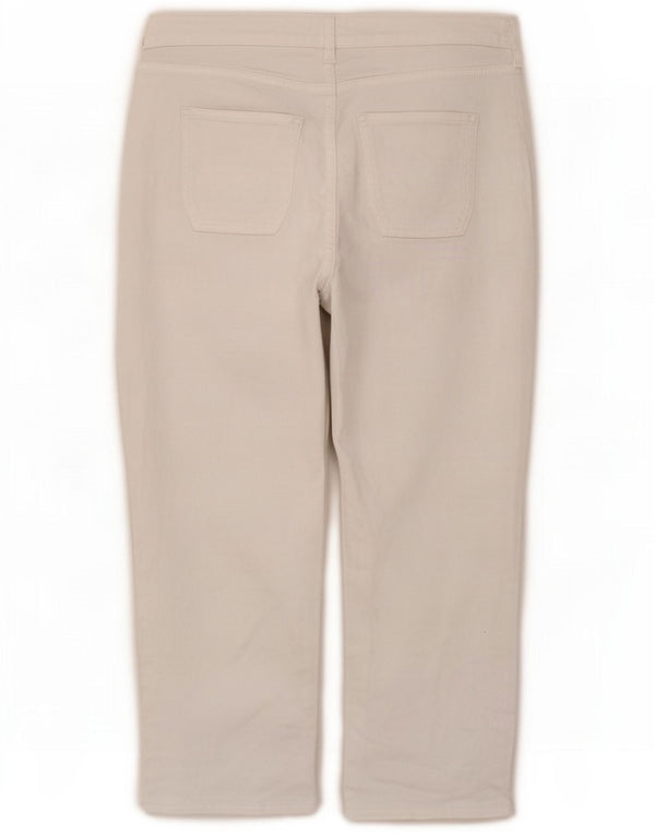Fat Face Jeans Hamble Capri da donna UK 12 Medium W30 L21 Cotone bianco
