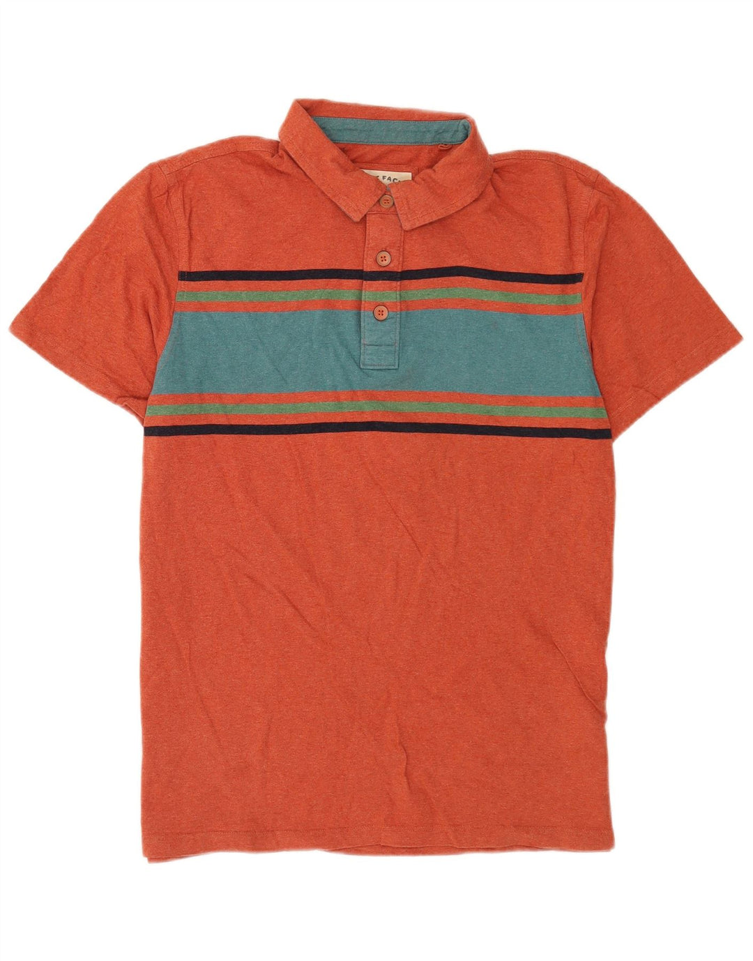 Polo da uomo Fat Face Large in cotone color block arancione