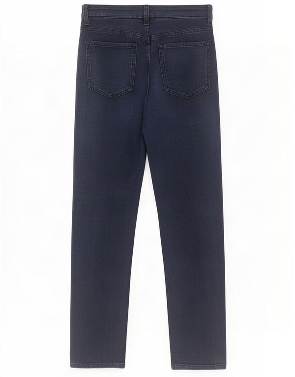 Jeans dritti da donna Marks & Spencer UK 10 piccoli W29 L30 blu navy