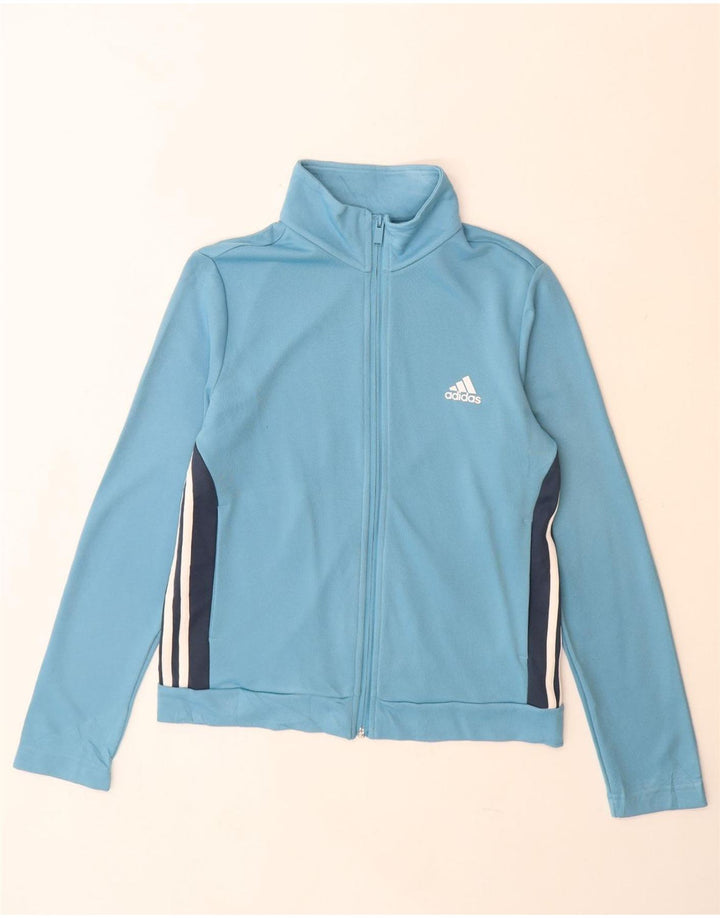 Giacca da tuta da donna Adidas UK 16/18 Large Blu Colourblock