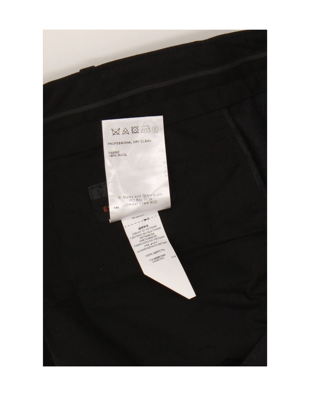 Pantaloni chino con pegged da uomo Marks & Spencer W40 L29 in lana grigia