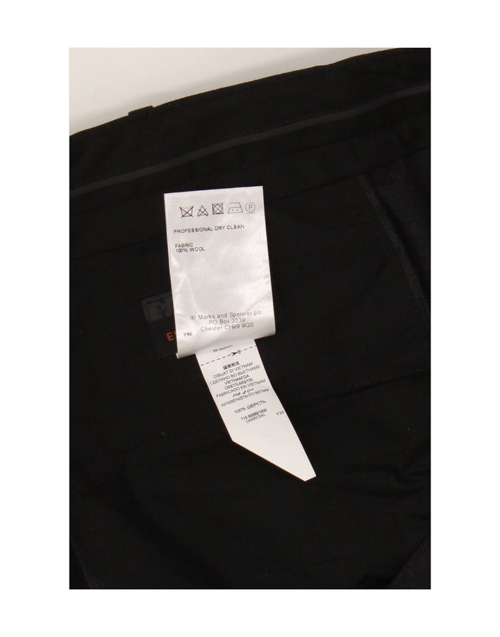 Pantaloni chino con pegged da uomo Marks & Spencer W40 L29 in lana grigia