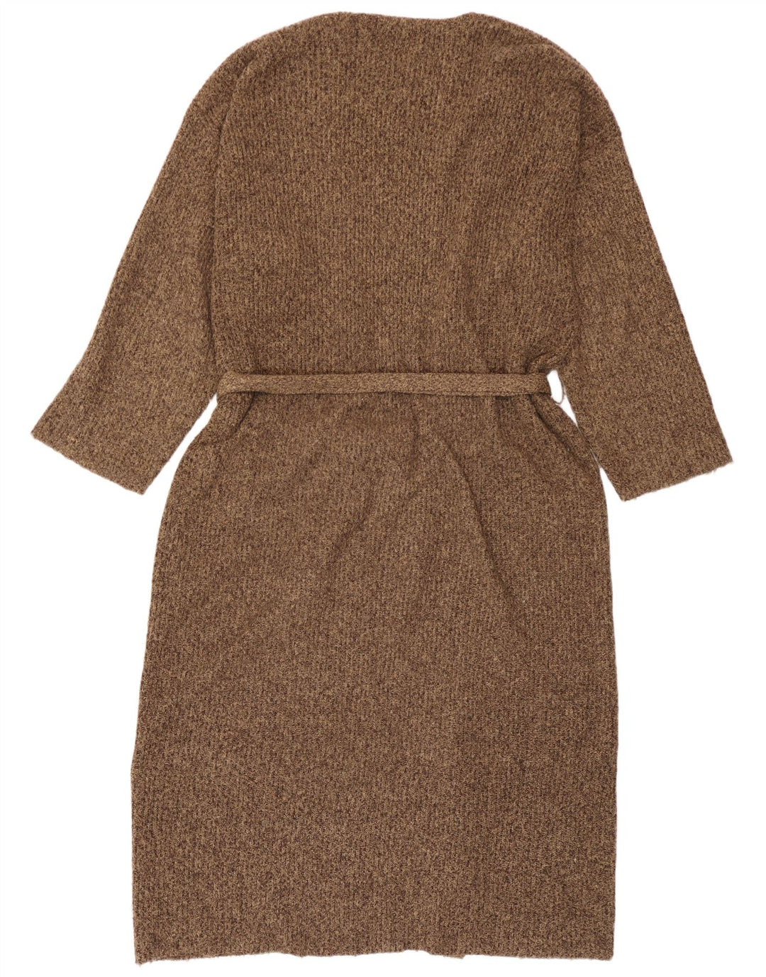 Maglione cardigan oversize lungo da donna Zara UK 14 Marrone medio screziato