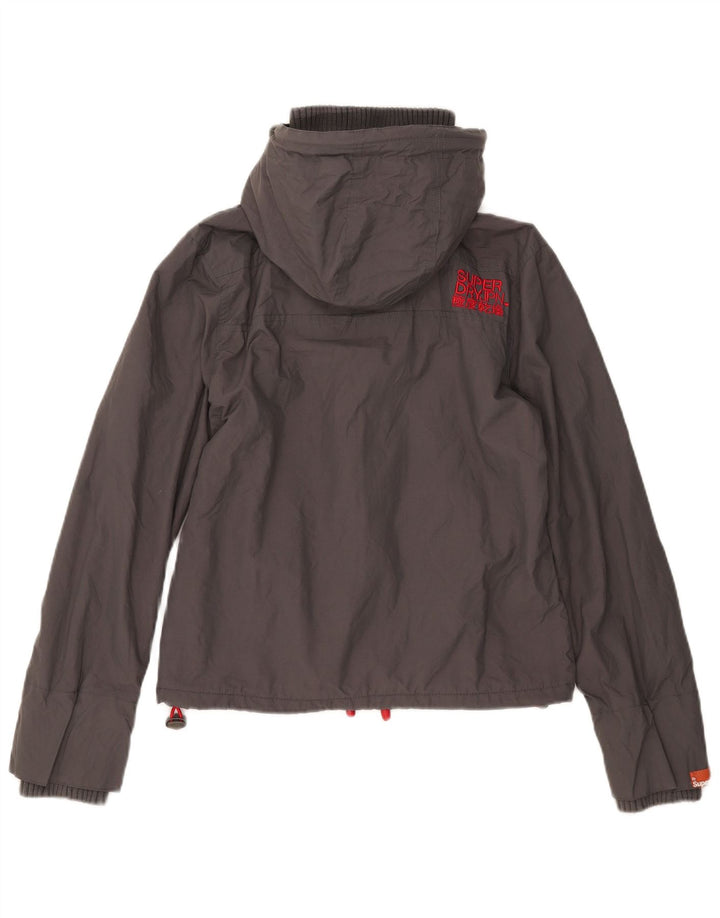 Giacca a vento grafica da donna Superdry UK 12 grigio medio