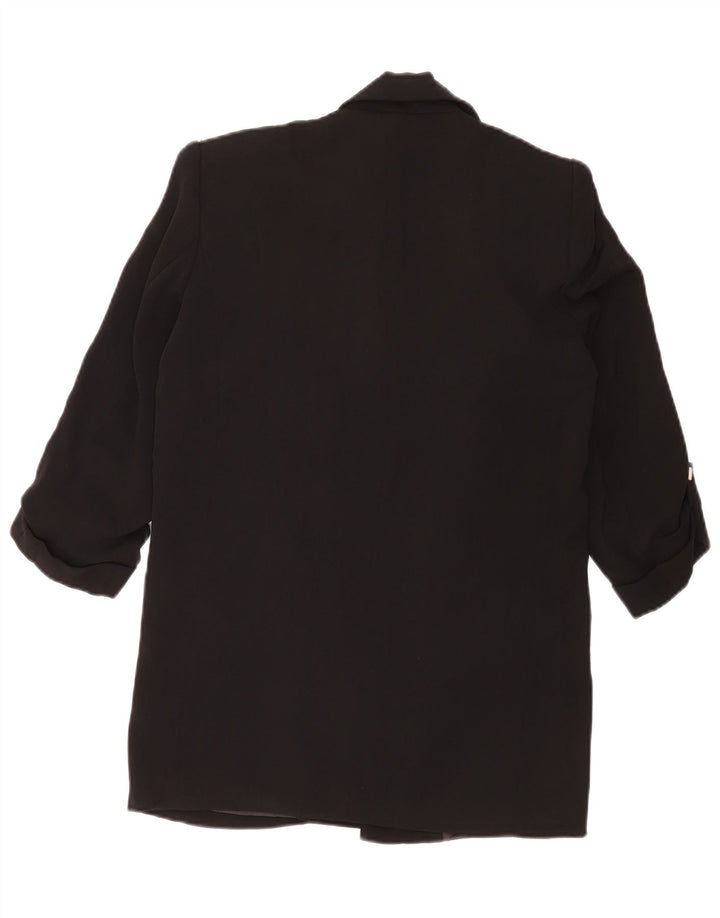 Giacca blazer aperta oversize con maniche a 3/4 Zara da donna UK 6 XS poliestere nero