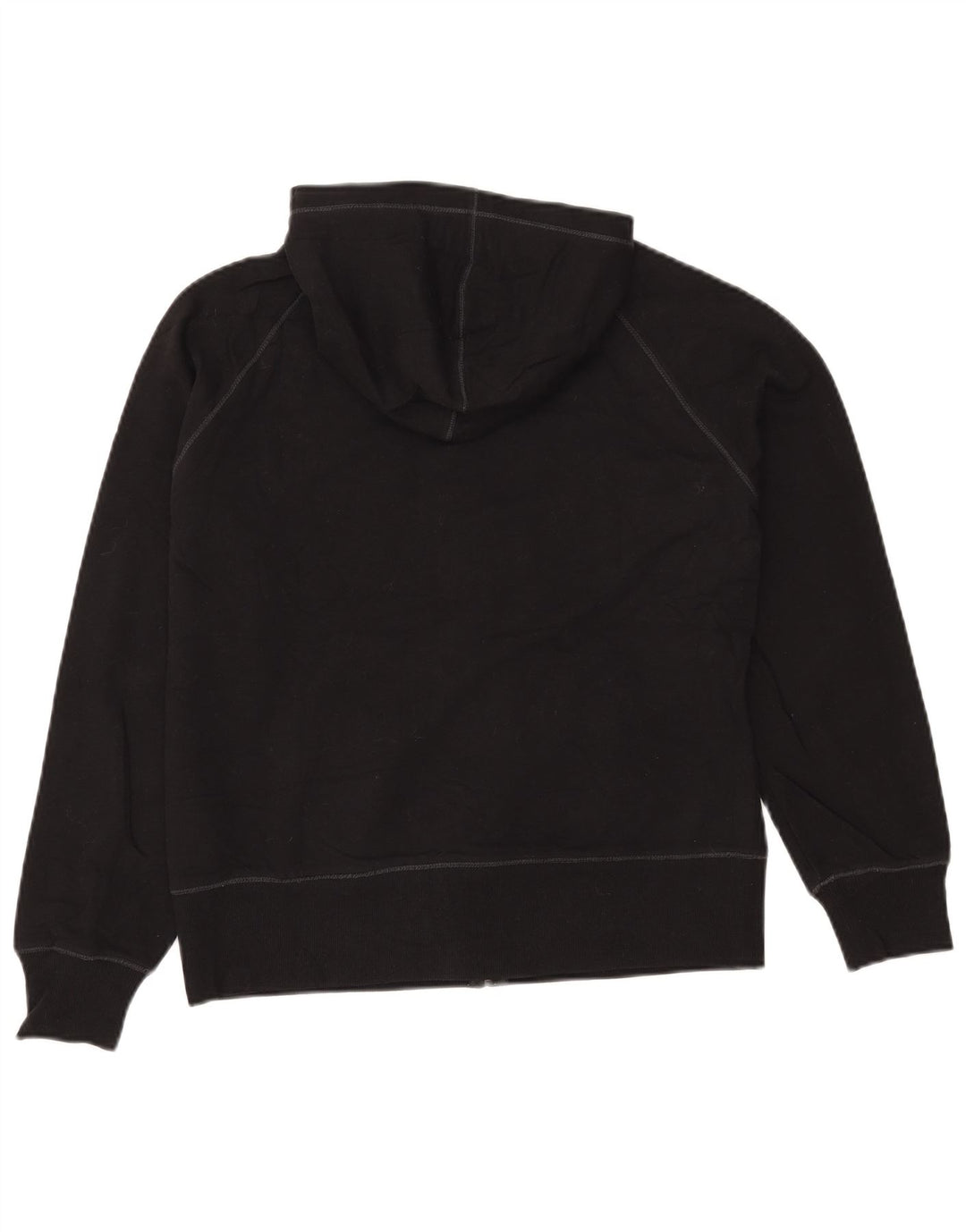 Maglione con cappuccio e zip da donna EDDIE BAUER UK 14 cotone nero medio