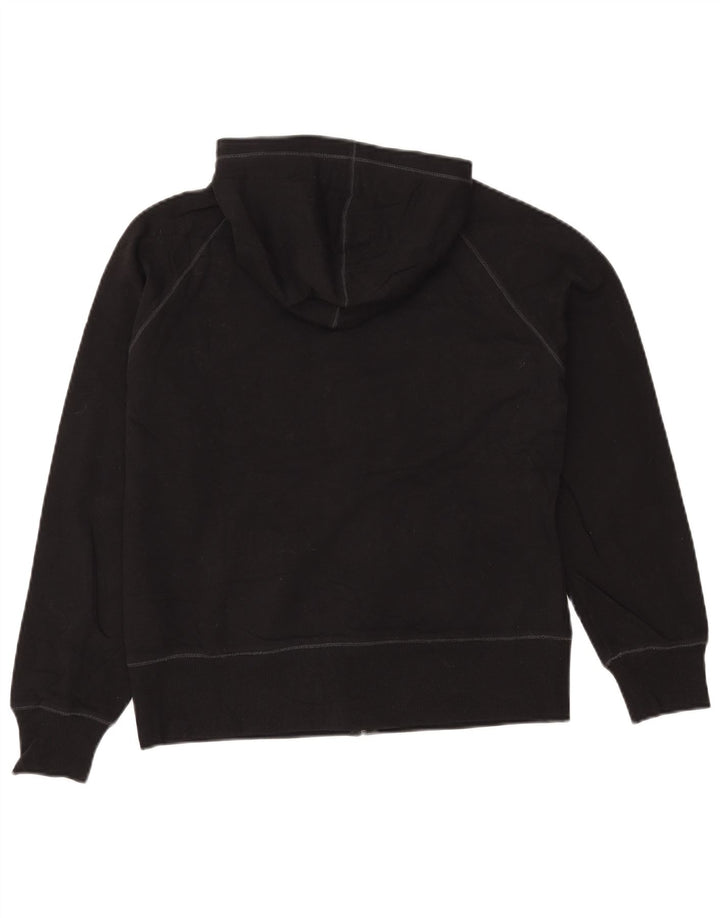Maglione con cappuccio e zip da donna EDDIE BAUER UK 14 cotone nero medio