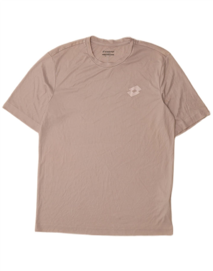 T-shirt da uomo Lotto Top in poliestere grigio medio