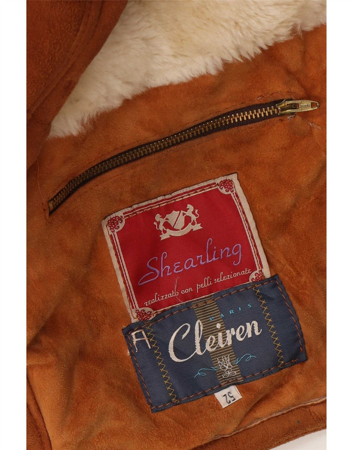Cleiren Giubbotto in shearling da uomo IT 52 XL Marrone