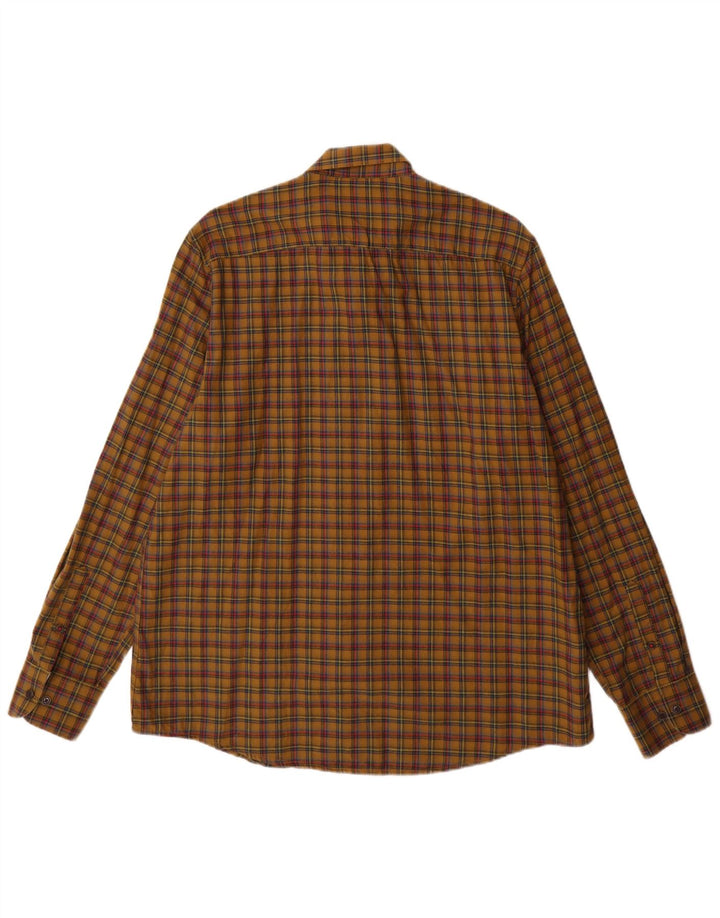 Camicia da uomo in flanella Lerros XL in cotone a quadri kaki