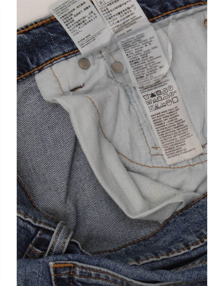 Levi's Uomo 511 Slim Jeans W32 L32 Cotone Blu
