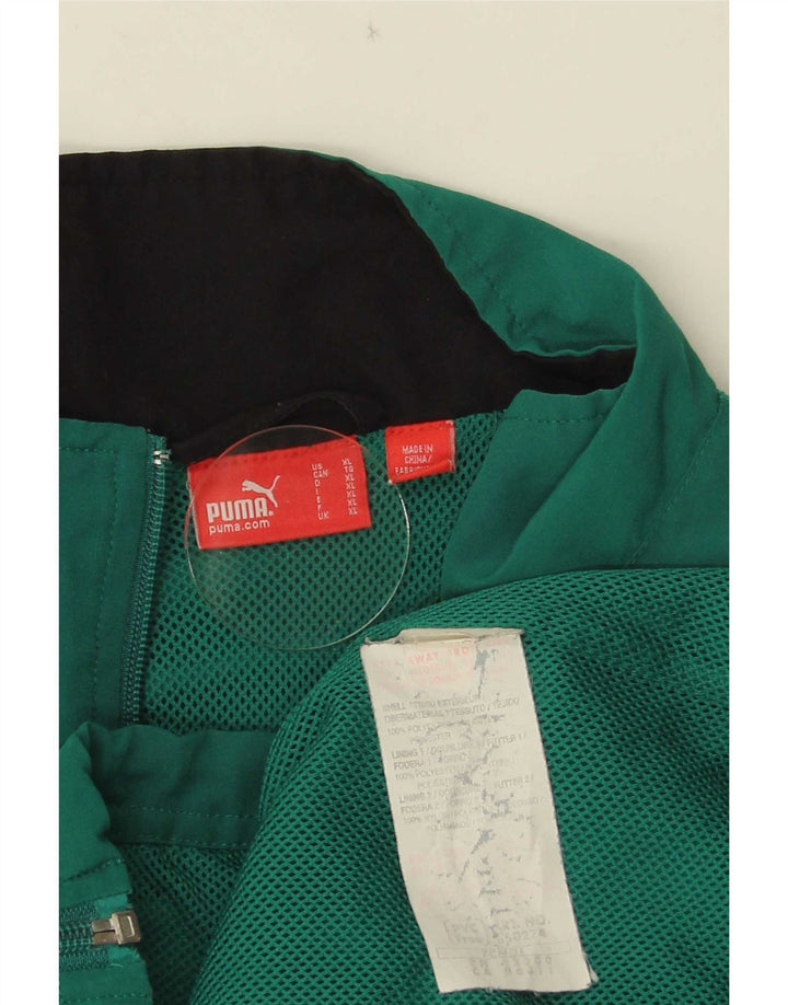Giacca sportiva da uomo con grafica Puma XL Verde Colourblock in poliestere