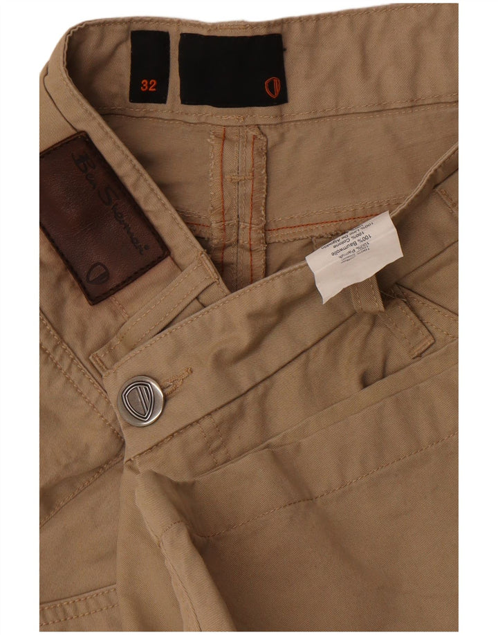 Pantaloncini chino da uomo Ben Sherman W32 cotone beige medio