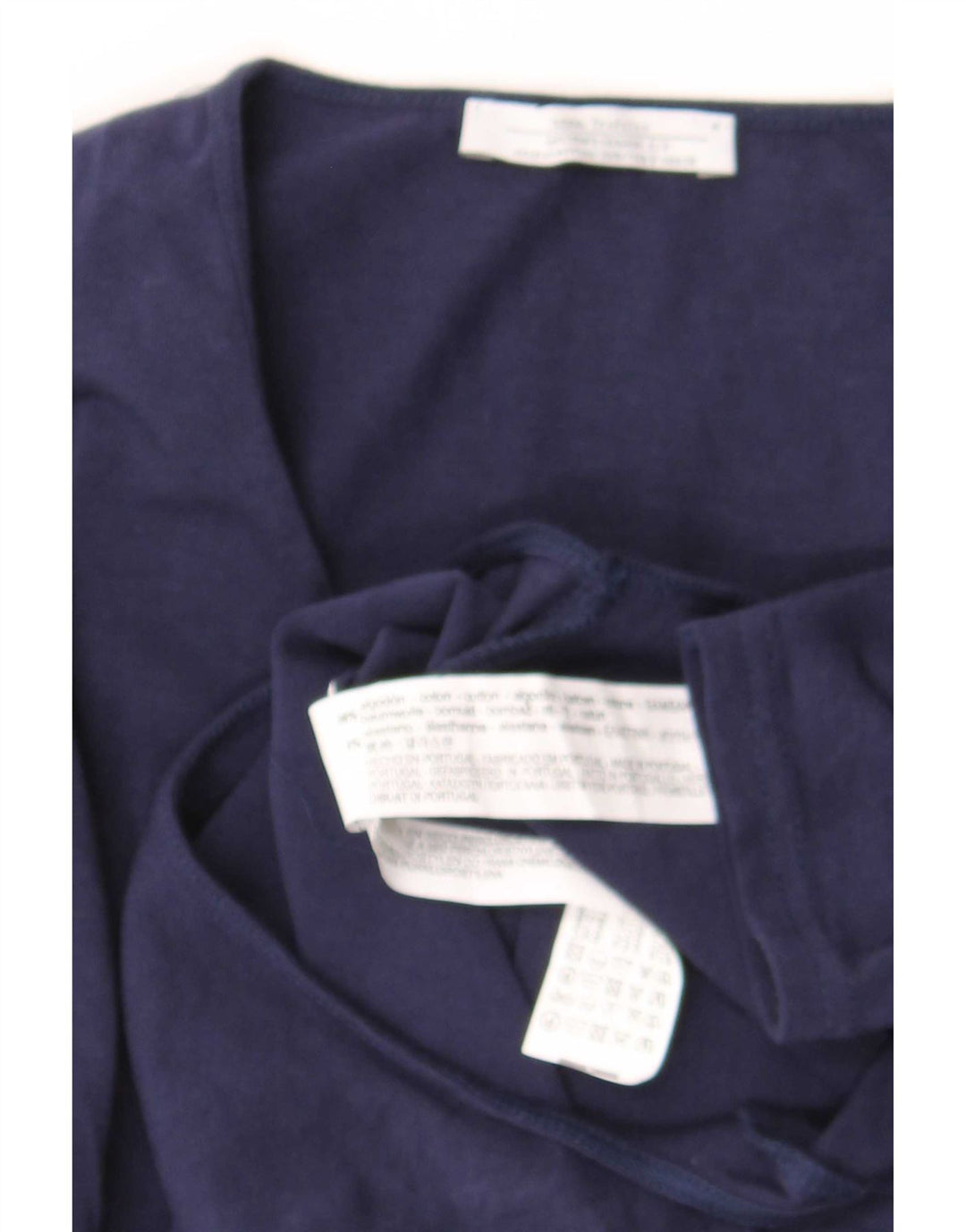 Body Zara da donna con maniche a 3/4 UK 8 Small in cotone blu navy