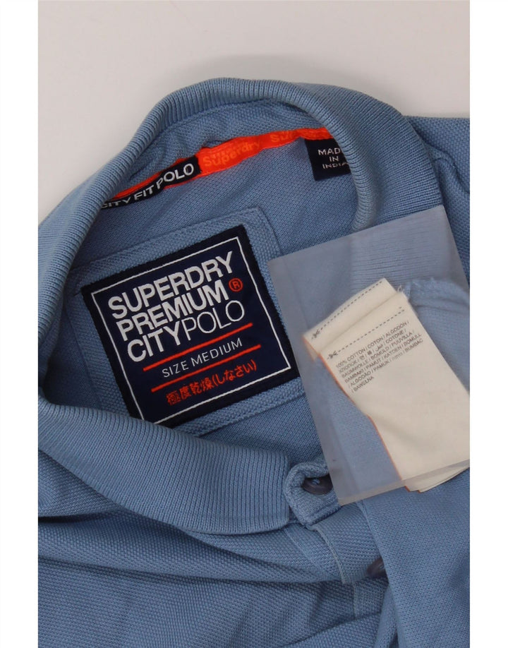 Polo grafica da uomo Superdry in cotone blu medio
