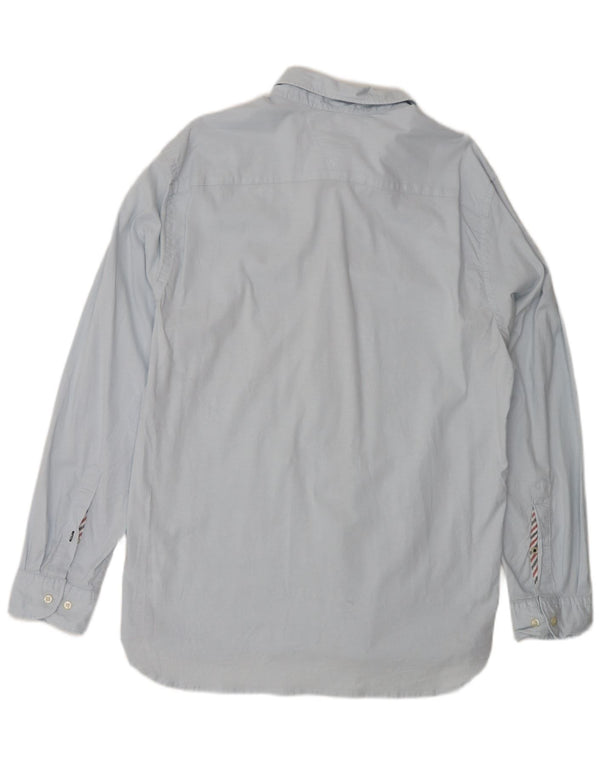 Tommy Hilfiger Uomo Regular Fit Camicia Large Blu Cotone Classico
