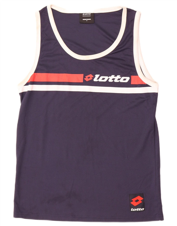 Canotta grafica da uomo Lotto Top medio in poliestere blu navy