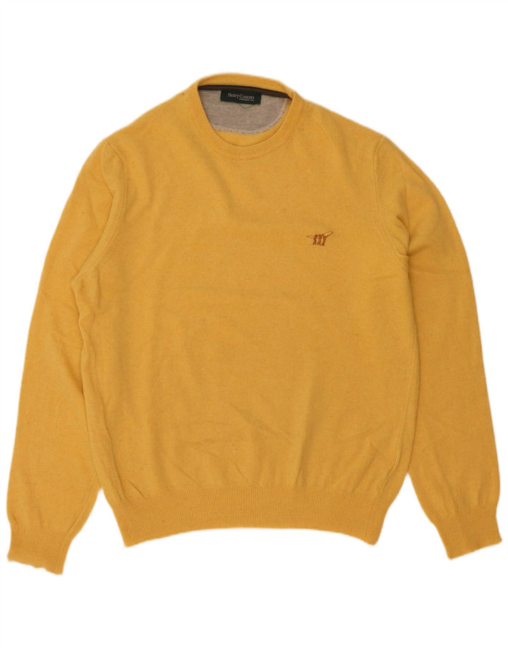 Henry Cottons Maglione da Uomo Girocollo XL Giallo