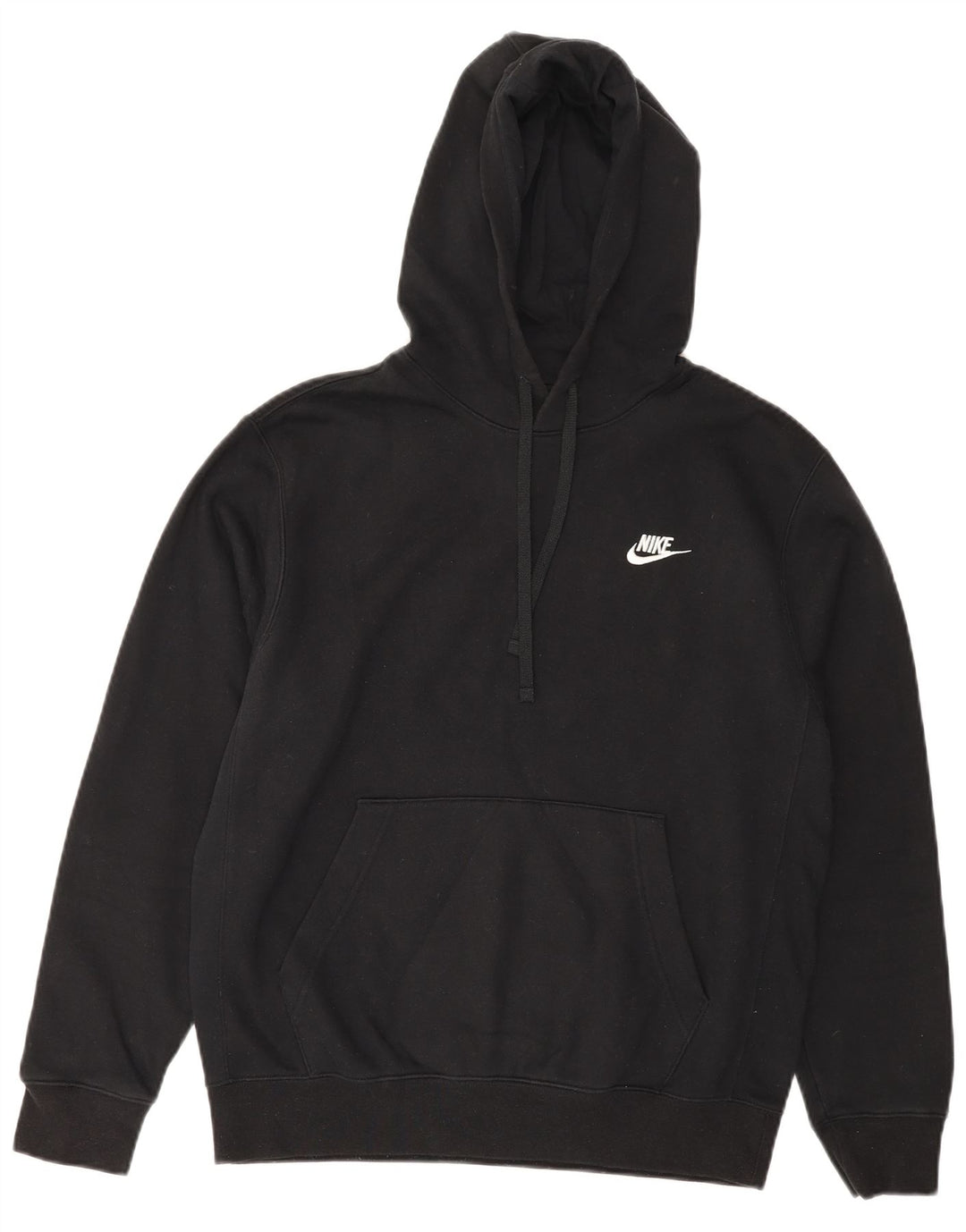 NIKE Mens Hoodie Jumper Small Black Cotton
