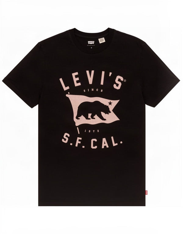 Levi's Mens Graphic T-Shirt Top Medium Black Cotton