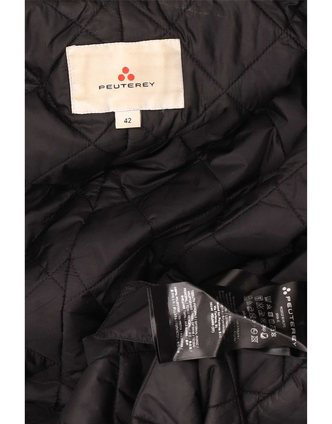 Cappotto imbottito con cappuccio da donna PEUTEREY IT 42 medio poliestere nero