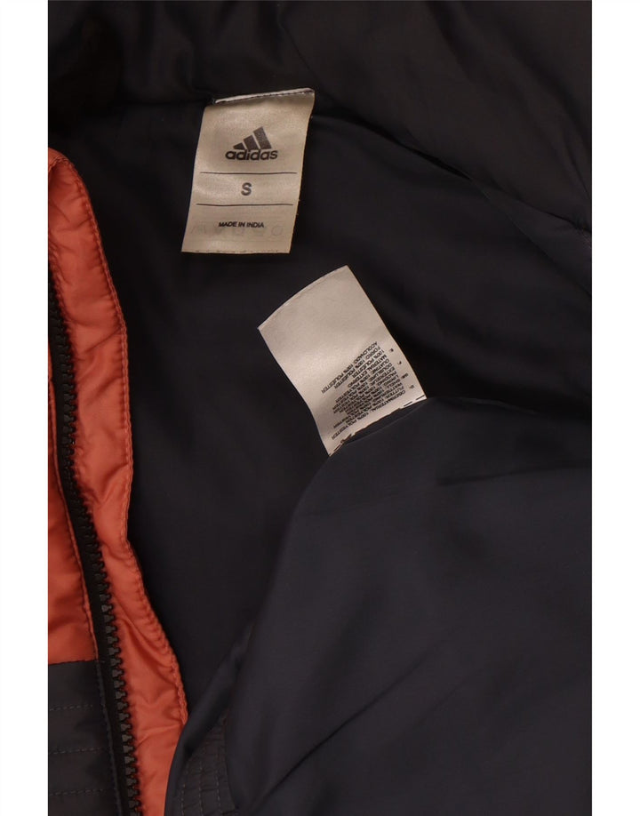 Gilet imbottito da donna Adidas UK 10 Small Grigio Colourblock in poliestere