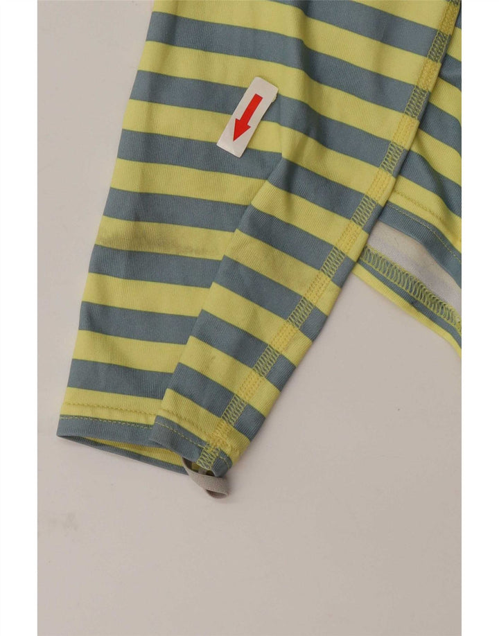 Patagonia Top da donna a maniche lunghe UK 14 Poliestere a righe gialle medie