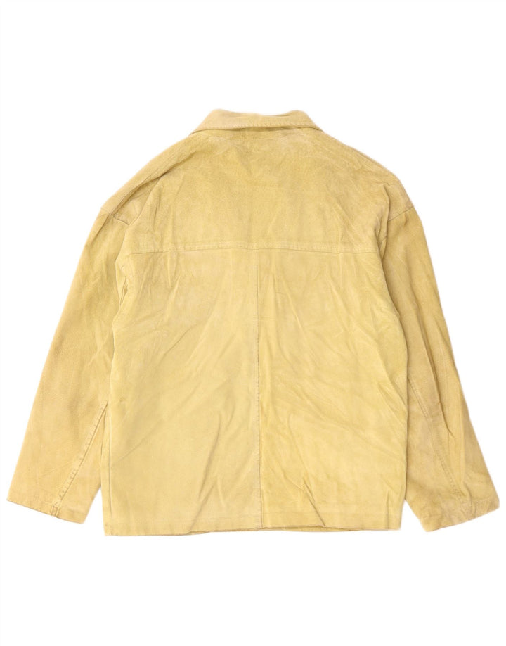Giacca in pelle scamosciata da uomo Columbus UK 38 giallo medio