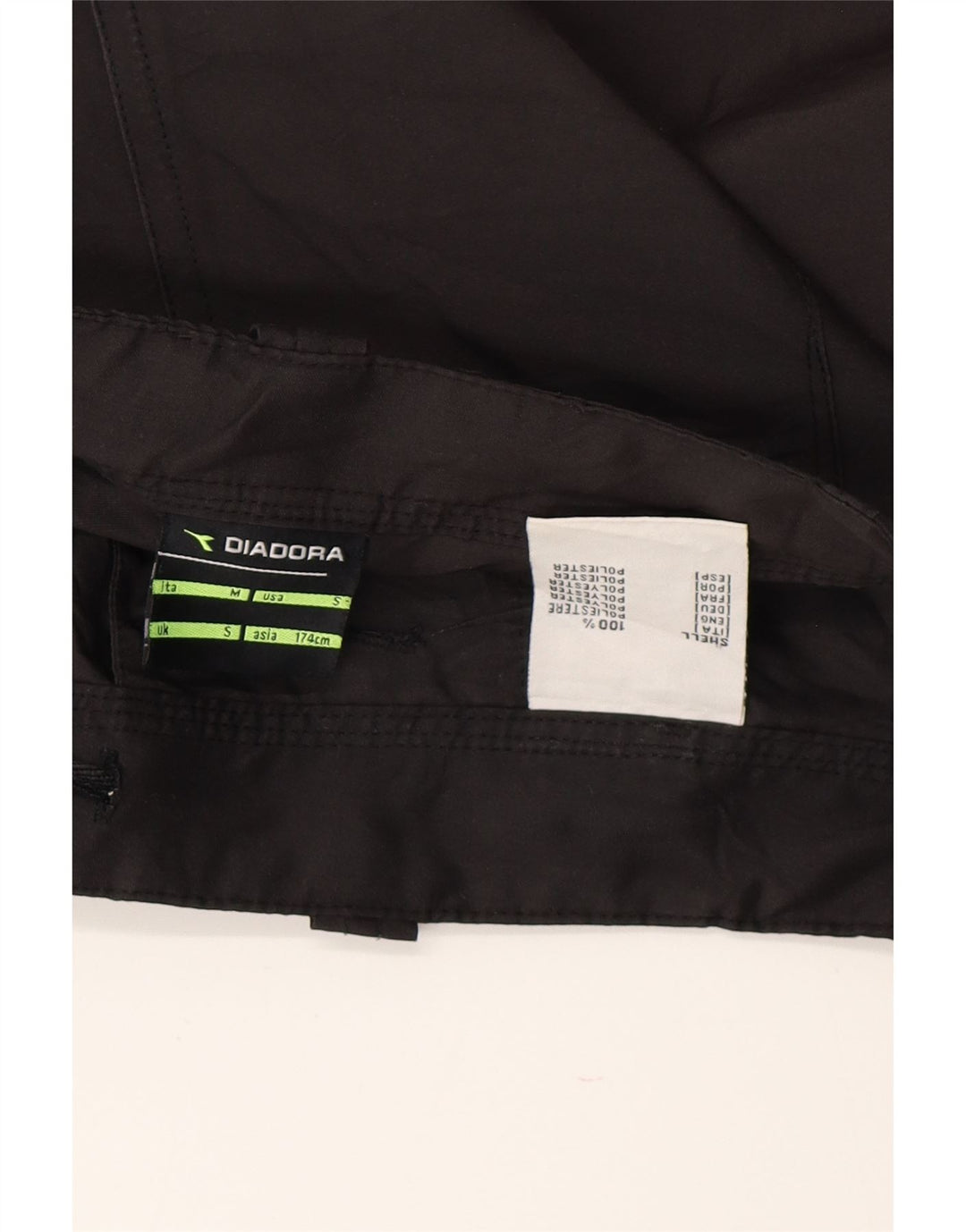 Pantaloncini cargo DIADORA Uomo Italia Small W32 Nero Poliestere