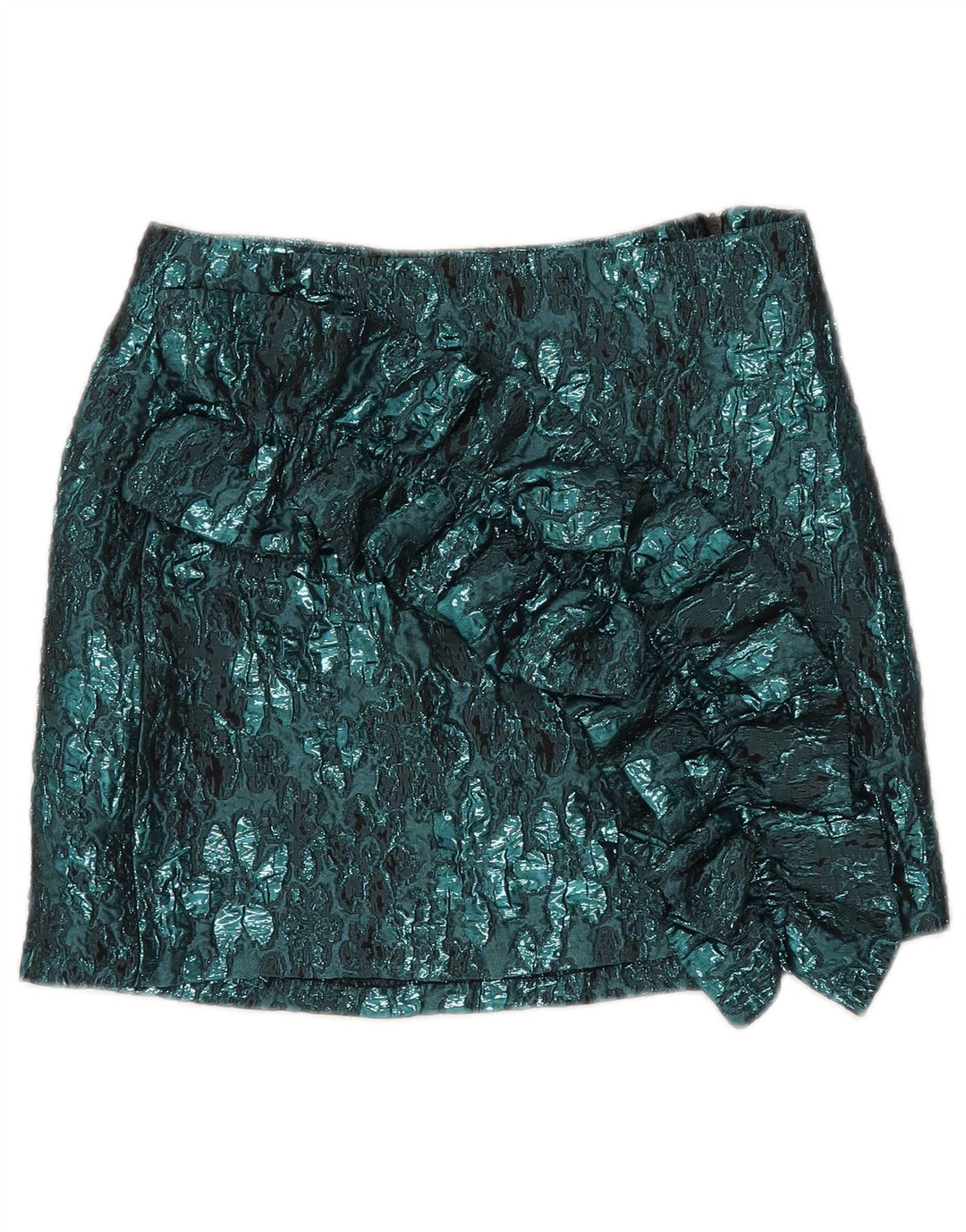 Minigonna da donna Zara XS W24 poliestere floreale blu