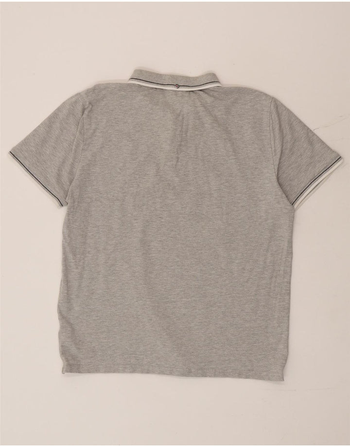 Polo da uomo Ben Sherman grande in cotone grigio