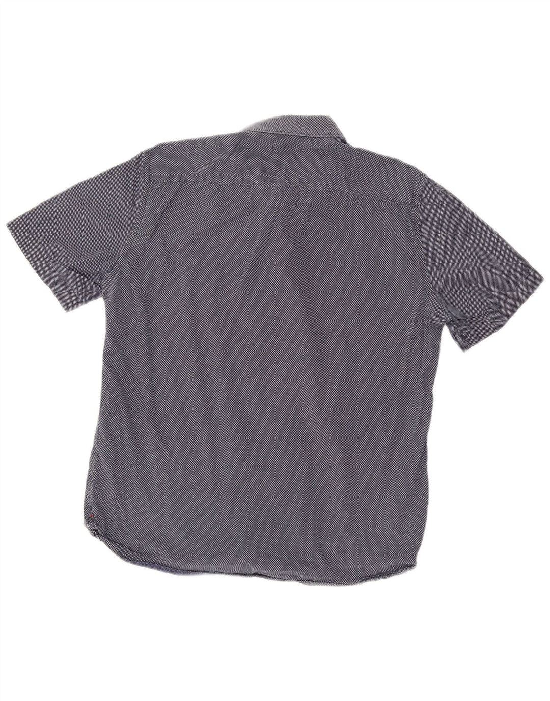 Camicia a maniche corte da uomo French Connection grande in cotone maculato blu navy