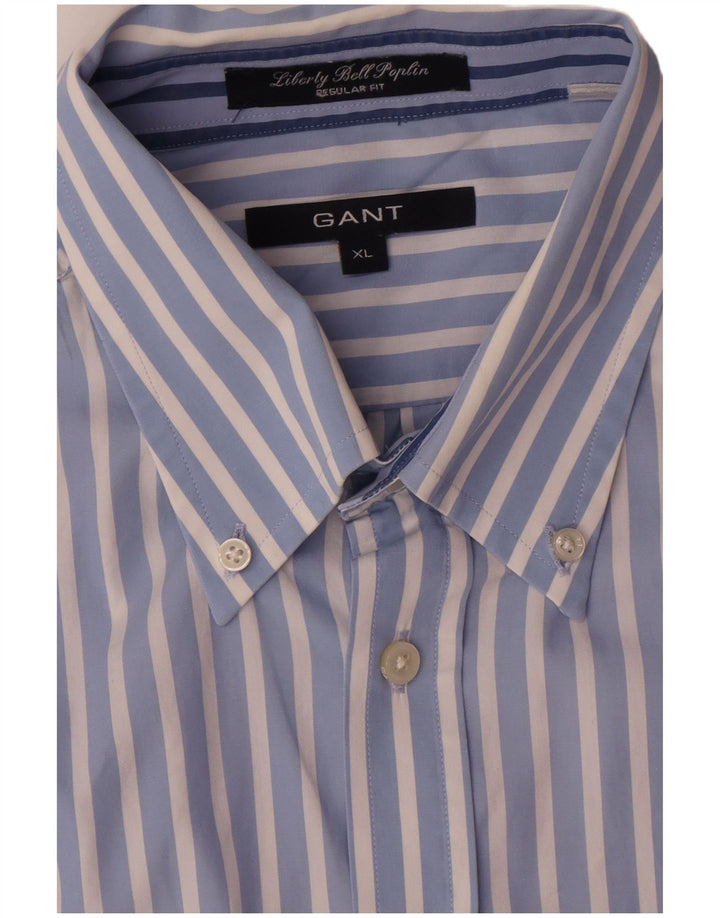 Camicia Gant da uomo vestibilità regolare XL in cotone a righe blu
