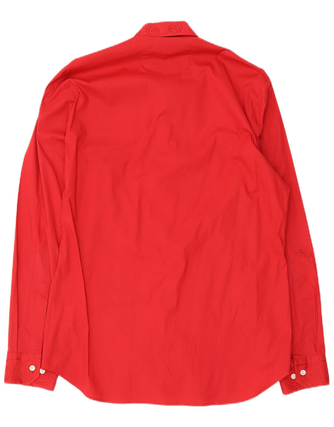Camicia da uomo Hugo Boss in cotone Paisley rosso medio