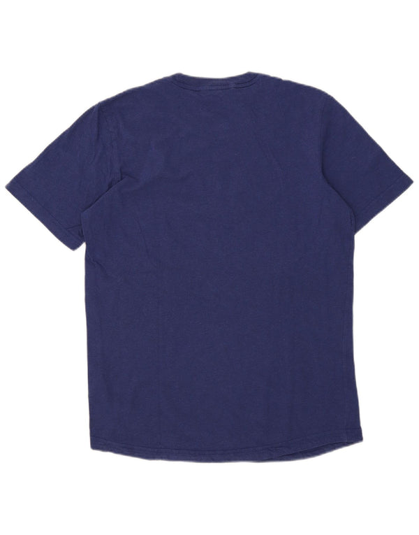 T-shirt grafica da uomo Adidas Top in cotone blu medio